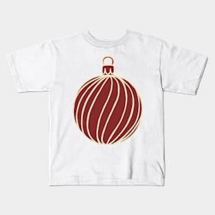 Simply Christmas Collection - Bauble - Classic Xmas Colours Kids T-Shirt